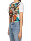 Indian Printing Women's Short Sleeve T-Shirt s5hj601i408 - BALMAIN - BALAAN 3