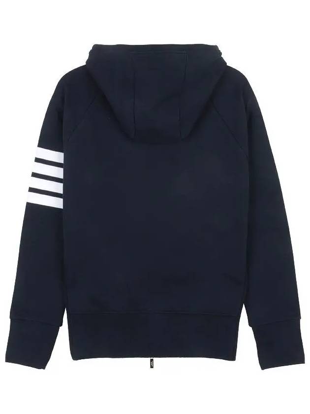 Engineered 4 Bar Diagonal Zip Up Hoodie Navy - THOM BROWNE - BALAAN 5