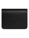 Triomphe Compact Shiny Calfskin Half Wallet Silver Black - CELINE - BALAAN 4