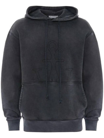 Anchor Logo Hoodie Washed Grey - JW ANDERSON - BALAAN 1