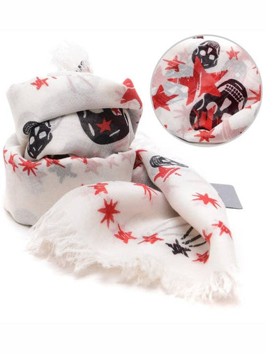 Unisex Star Skull Scarf 491351_3881Q_9260_17F - ALEXANDER MCQUEEN - BALAAN 1