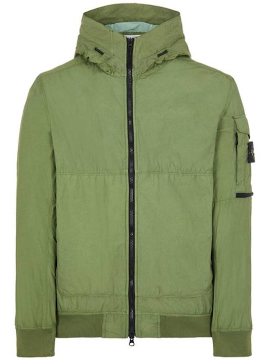 Men's Wappen Patch Naslan Watro Hooded Jacket Green - STONE ISLAND - BALAAN 2