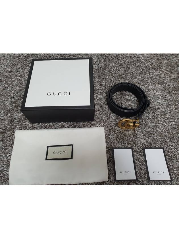 Marmont GG gold logo belt 85 - GUCCI - BALAAN 2