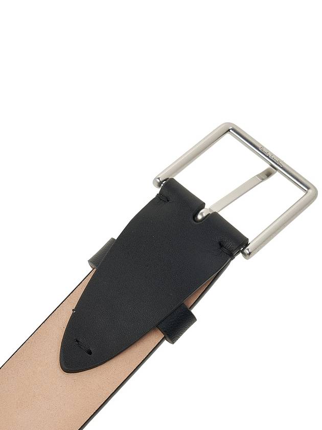 Men's Stitched Leather Belt Black - PAUL SMITH - BALAAN 8