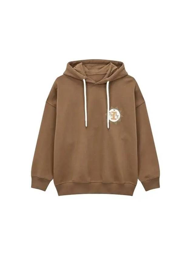 Men s Oversized String Hooded Sweatshirt Brown 270469 - EMPORIO ARMANI - BALAAN 1