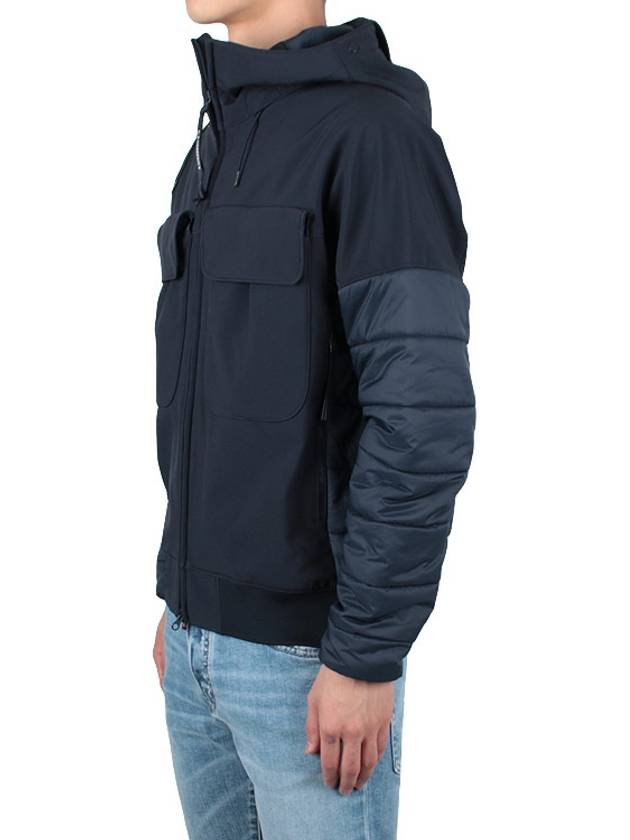 Shell Goggles Down Hooded Jacket Navy - CP COMPANY - BALAAN 5