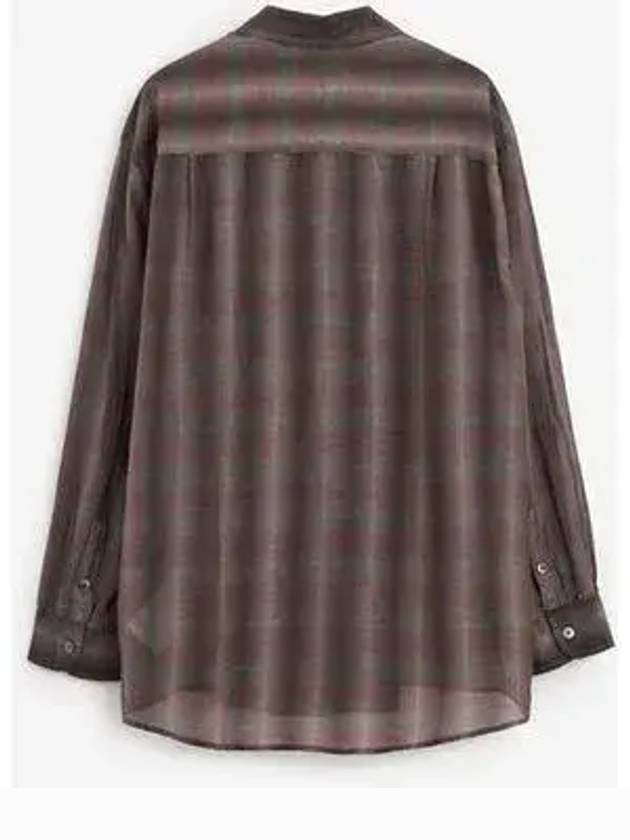 Favourite Screen Check Sheer Cotton Silk Shirt Brown - OUR LEGACY - BALAAN 3