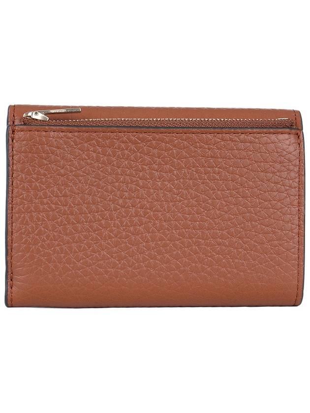 Folded Heavy Grain Multi Card Wallet Chestnut - MULBERRY - BALAAN 4