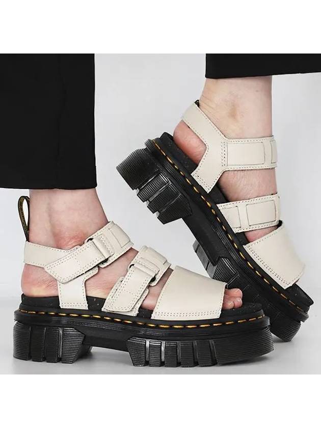 Ricki 3 Strap Nappa Lux Leather Sandals Cobblestone Grey - DR. MARTENS - BALAAN 2