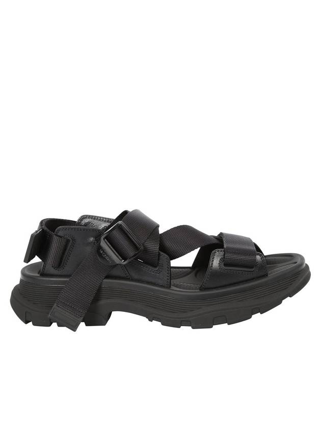 Tread Velcro Sandals Black - ALEXANDER MCQUEEN - BALAAN 1