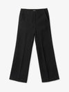 P-Prom-Fringes Boucle High Waist Straight Pants Black - DIESEL - BALAAN 2