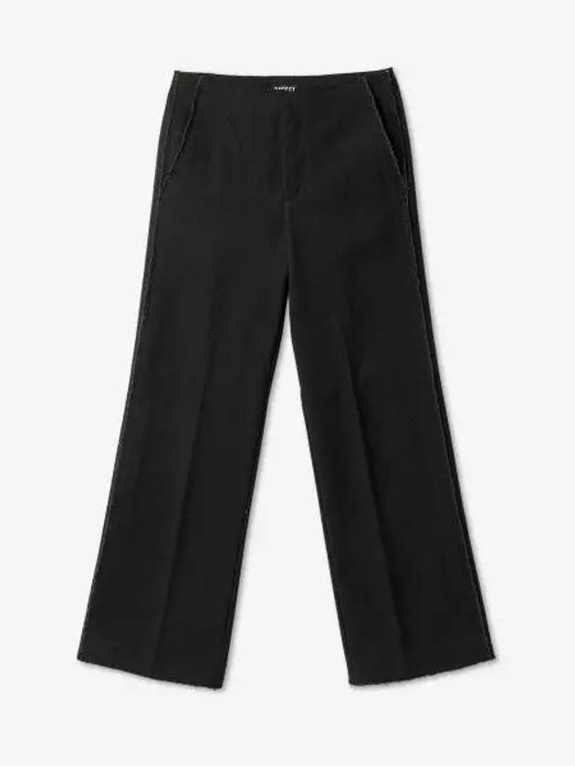 P-Prom-Fringes Boucle High Waist Straight Pants Black - DIESEL - BALAAN 2