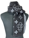 Essential Monogram Wool Scarf Black - LOUIS VUITTON - BALAAN 2