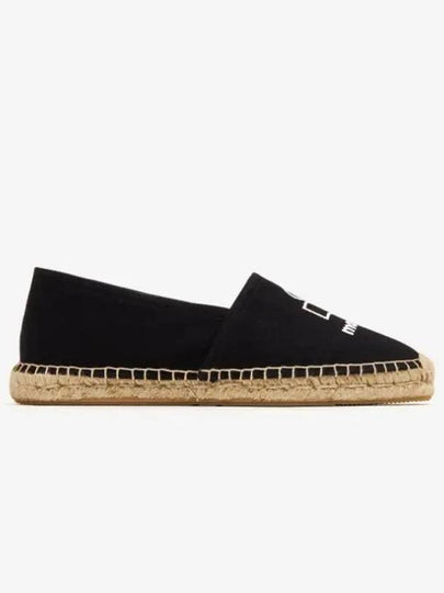 Canae Embroidered Logo Canvas Espadrilles Shoes Black - ISABEL MARANT - BALAAN 2