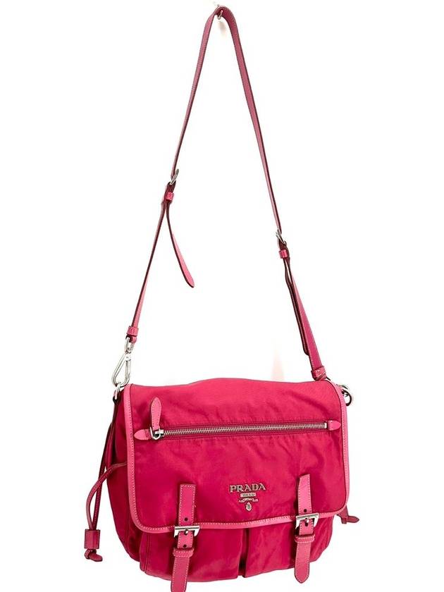 Nylon Saffiano Trim Crossbody Bag - PRADA - BALAAN 7