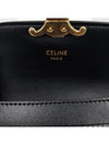 Triomphe Shiny Calfskin Flap Card Wallet Black - CELINE - BALAAN 6