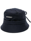 Le Bob Gadjo Knotted Bucket Hat Dark Navy - JACQUEMUS - BALAAN 1
