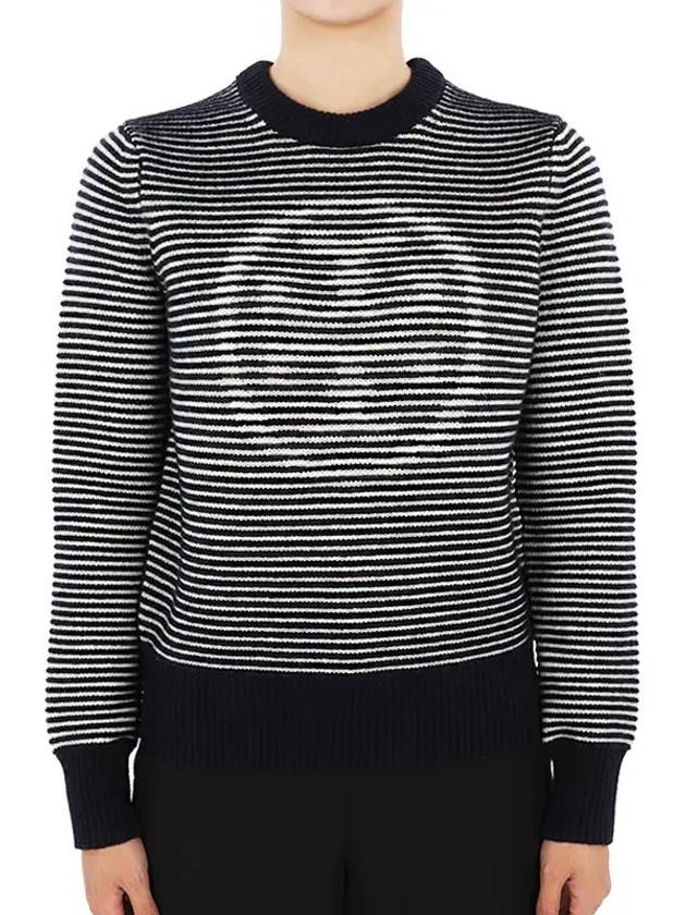 Women's Sprite Logo Knit Top Black - TORY BURCH - BALAAN 3