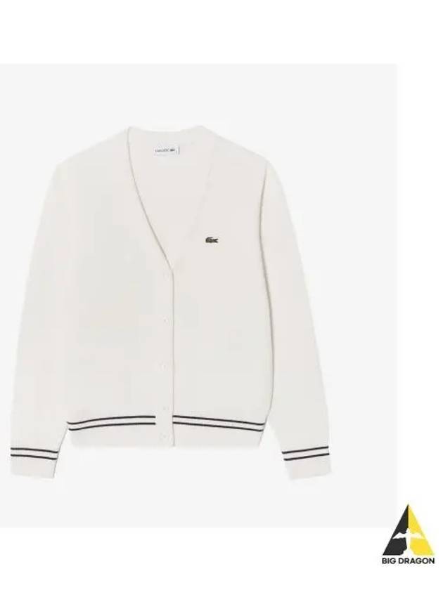 Women s Basic Button Y Cardigan OFFWHITE Off White - LACOSTE - BALAAN 1