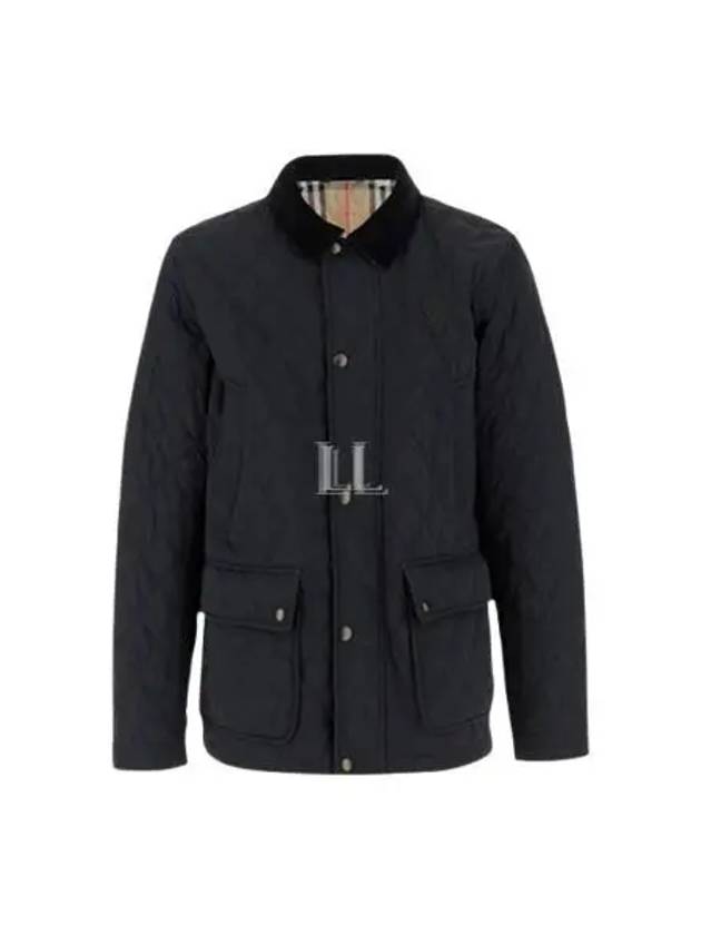 Corduroy Collar Quilted Jacket Black - BURBERRY - BALAAN 2