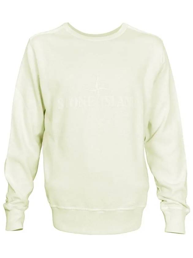 Double Embroidery Logo Sweatshirt Beige - STONE ISLAND - BALAAN 3