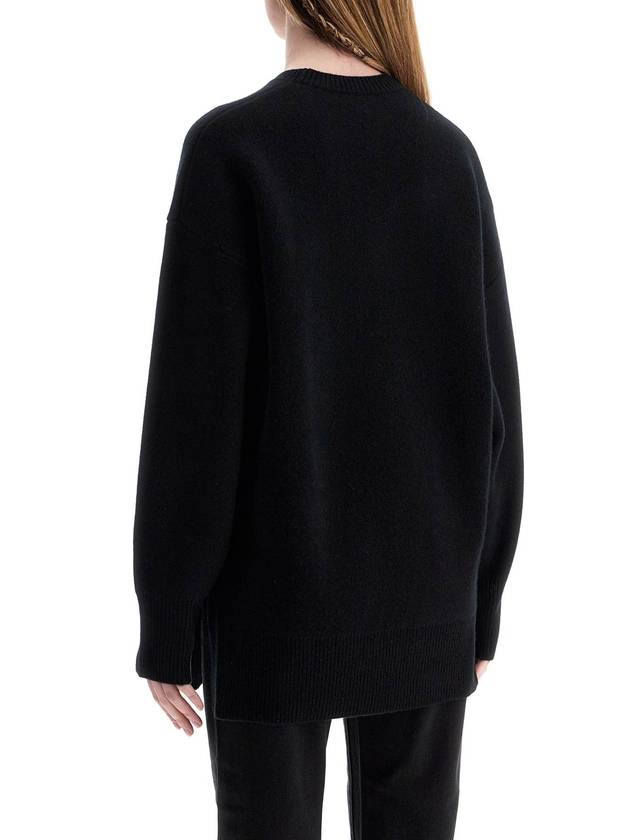 oversized black wool and cashmere sweater - TOTEME - BALAAN 3