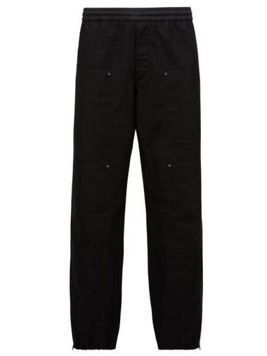 Embroidered Logo Track Pants Black - MONCLER - BALAAN 1