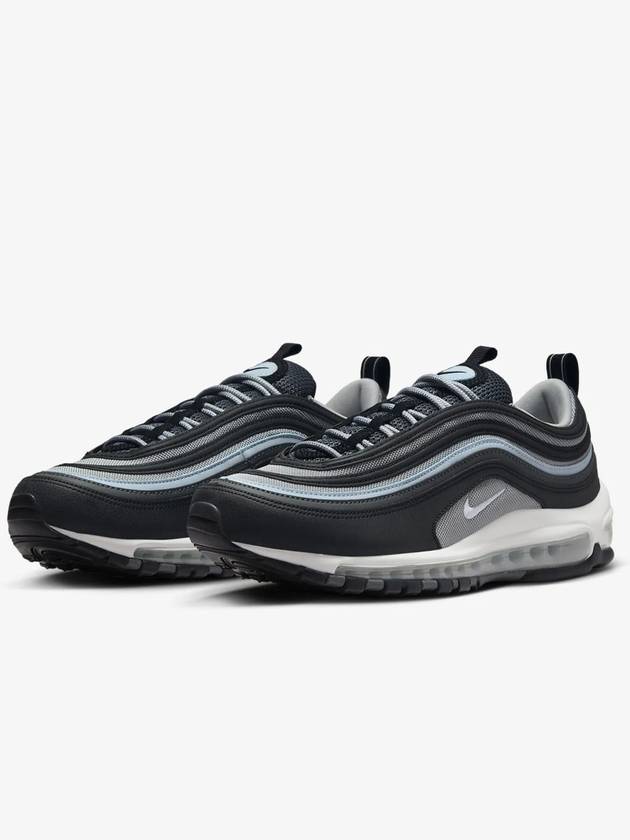 Air Max 97 Low Top Sneakers Black Iron Grey Blue Tint - NIKE - BALAAN 6