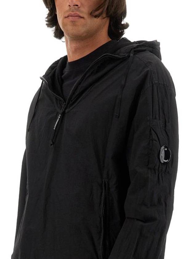 Taylon-L Half Zipped Hoodie Black - CP COMPANY - BALAAN 5