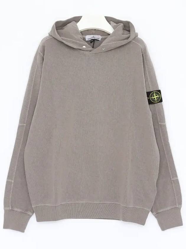 Compass Badge Cotton Hoodie Dove Grey - STONE ISLAND - BALAAN 3