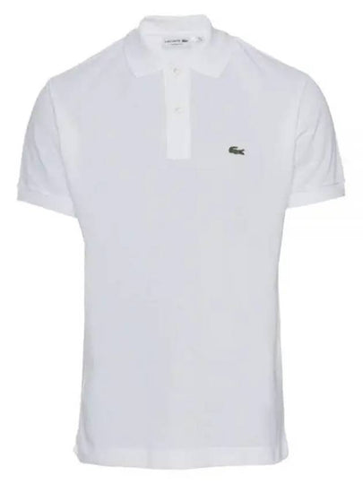 Men's Logo Classic Fit Cotton Short Sleeve Polo Shirt White - LACOSTE - BALAAN 2