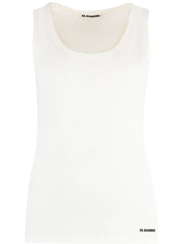 Sleeveless T-Shirt J40NL0105J45031100 White - JIL SANDER - BALAAN 3