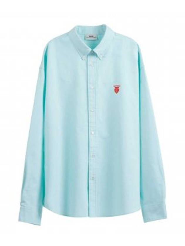 LVS Logo City Boy Oxford Shirt Mint - YCW - BALAAN 2