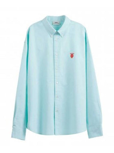 Logo Citi Boy Oxford Long Sleeve Shirt Mint - YCW - BALAAN 1