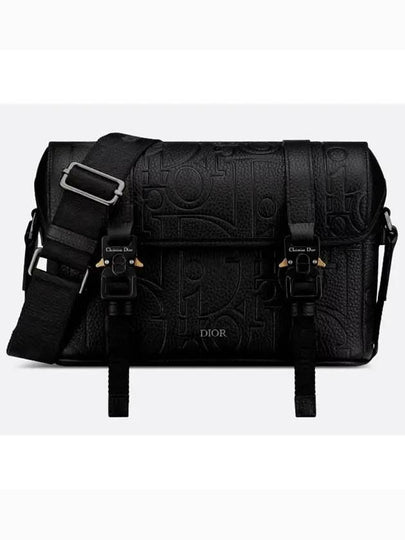 Hit The Road Grained Calfskin Flap Messenger Bag Black - DIOR - BALAAN 2