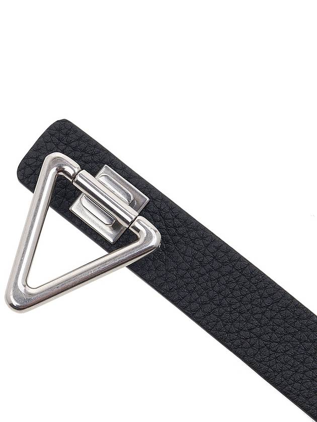 Point Rock Leather Belt Black - BOTTEGA VENETA - BALAAN.