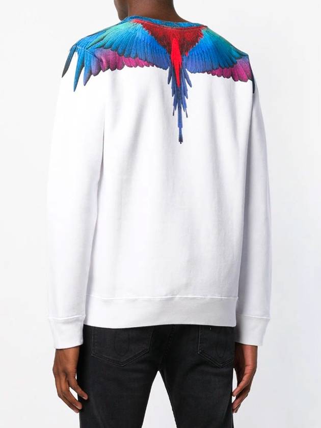 Men's Double Wing Sweatshirt White - MARCELO BURLON - BALAAN 6