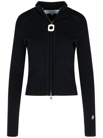 JW Anderson Black Cotton Blend Sweater - JW ANDERSON - BALAAN 1