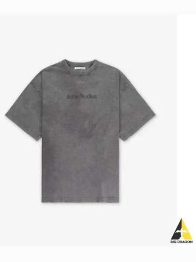 Blurred Logo Relax Fit Short Sleeve T-Shirt Faded Grey - ACNE STUDIOS - BALAAN 2