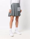 4-Bar Striped Mini Pleated Skirt Grey - THOM BROWNE - BALAAN 4