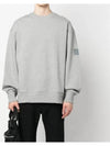 Y3 Logo Patch Overfit Sweatshirt Gray - YOHJI YAMAMOTO - BALAAN 1