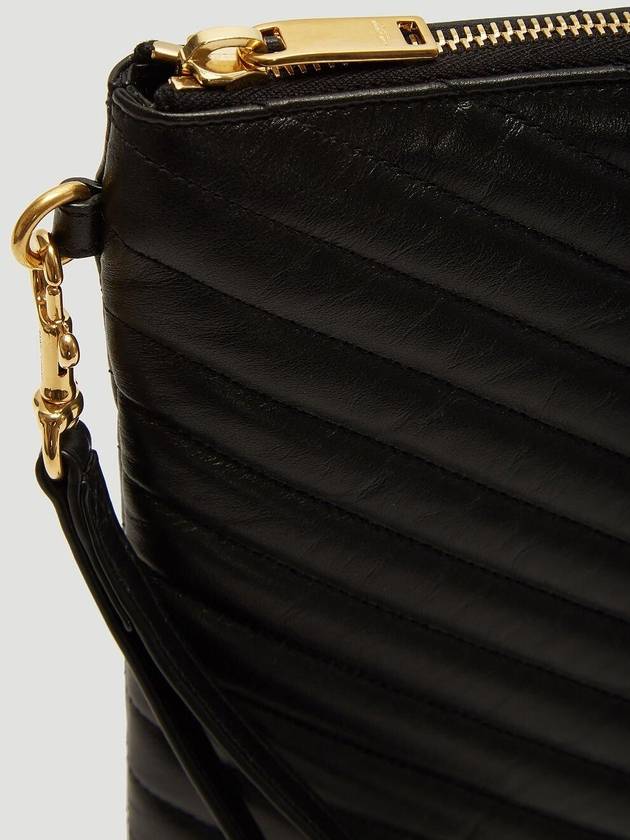 Gold Monogram Matelasse Clutch Bag Black - SAINT LAURENT - BALAAN 7