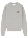 Oly Hot Dog Patch Vintage Cotton Sweatshirt Grey - MAISON KITSUNE - BALAAN 2