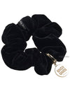 Medal Logo Velvet Scrunchie Black - MIU MIU - BALAAN 3