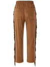 Suede Fringe Track Pants Brown MTR3085 - IFELSE - BALAAN 3