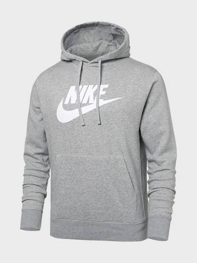 Men's NSW Club Fleece Basketball Hoodie Grey - NIKE - BALAAN 3