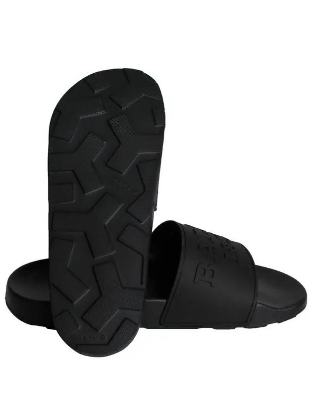 logo slippers black - BALLY - BALAAN.
