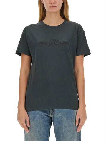 T-SHIRT WITH LOGO - MAISON MARGIELA - BALAAN 1