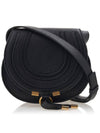 Marcie Saddle Small Grained Leather Cross Bag Black - CHLOE - BALAAN 2