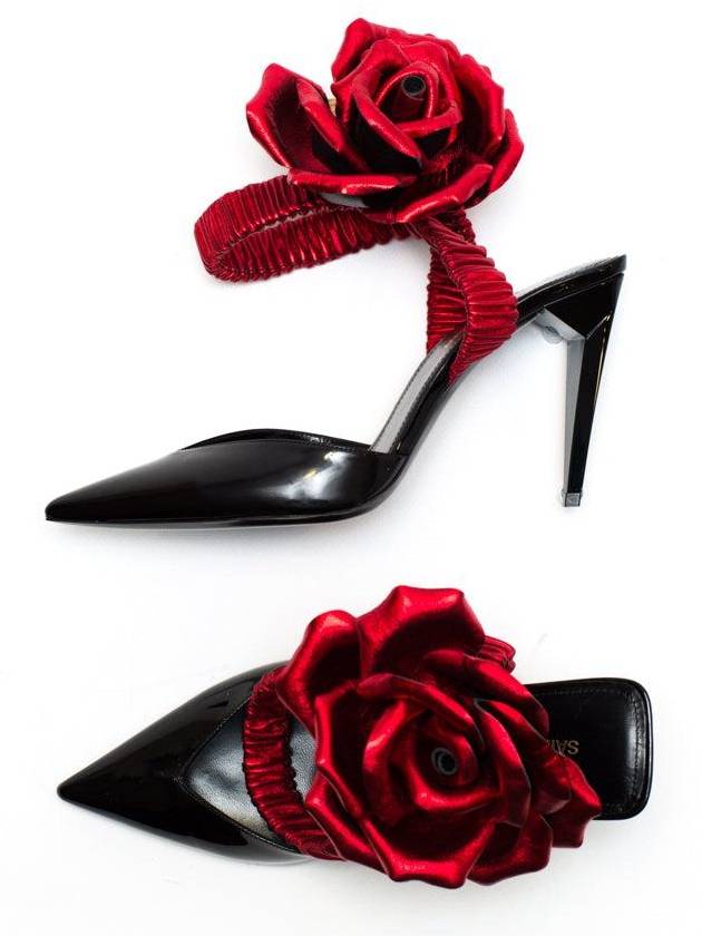 Saint Laurent Pointed Flower Pumps - SAINT LAURENT - BALAAN 6